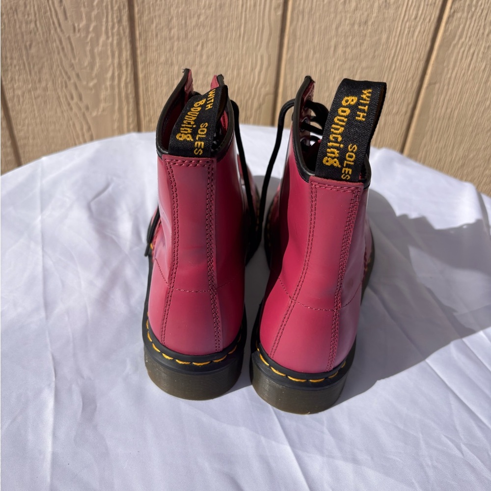 Dr. Martens 1460 Fuchsia and Pink smooth leather lace up boot - Picture 13 of 15